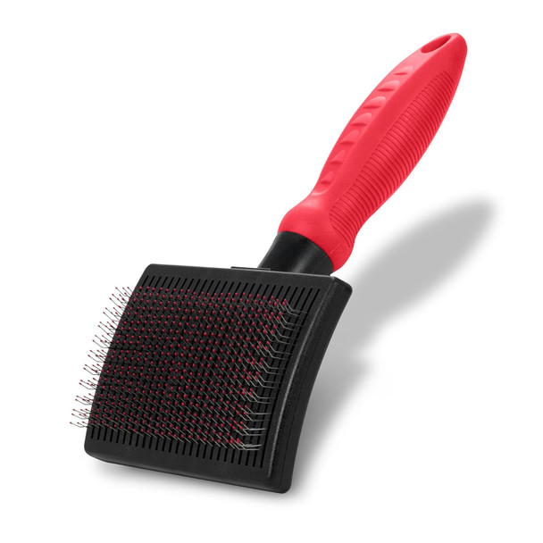 Paw Brothers Self-Cleaning Dog Brush, Dog Brush For Shedding, Dog Slicker Brush For Long Haired Dogs, Doodle, Goldendoodles, Poodles, Deshedding Brush, Rake, Comb, Dog Grooming Brush, Large