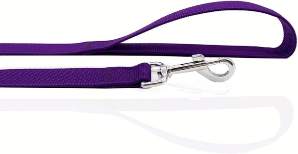 Nylon Dog Leash 16 Feet Long, Walking Training Dog Leashes For Medium Large Dogs(1 X 16 Ft, Purple)
