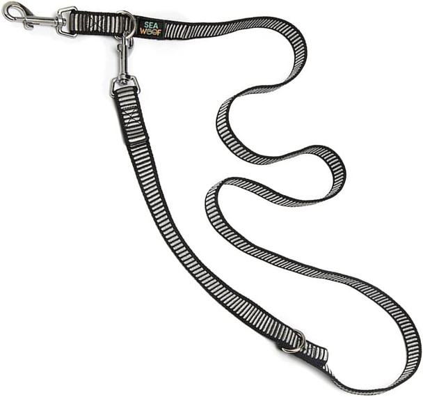 Leash For Small And Medium Dogs - Adjustable Multifunction European Style Leash- Silverblack- 3/4 X 5'