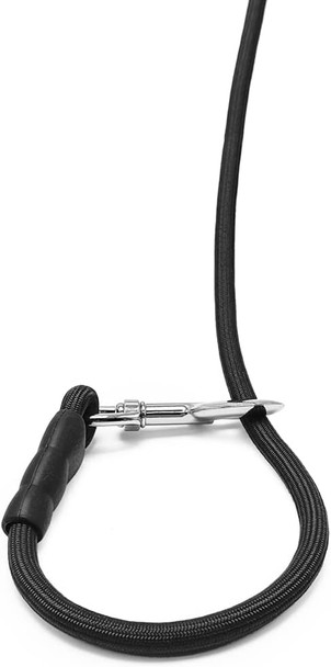 Tie Out Rope Dog Leash, 8-10-13-15-20-25-30-35-40-45-50Ft Heavy Duty Nylon Check Cord For Medium Large Dogs Indoor/Outdoor Playing Camping Backyard (Black, 3/8 X 15Ft)