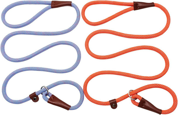 2-Pack Slip Lead Dog Leash 5Ft, Strong Nylon Rope Dog Training Leash For Medium Large Dogs, Active Pets Behavior Correct Exercise And Outdoor Walking