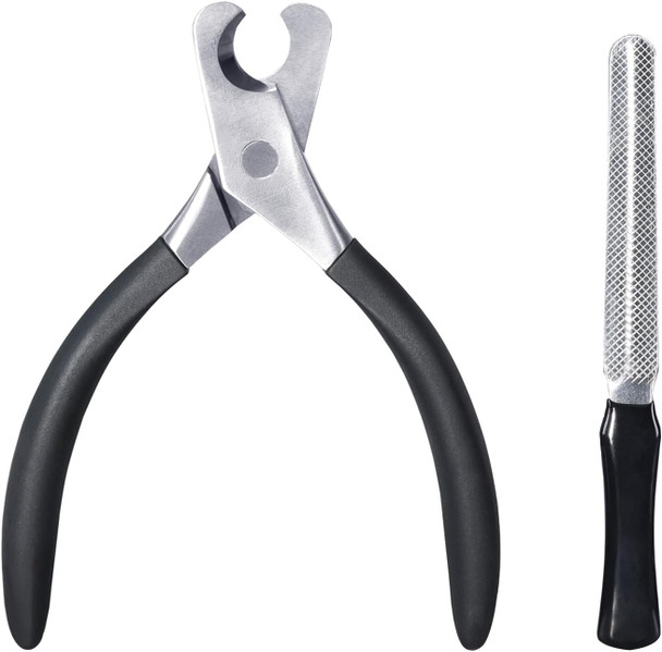 Dog Nail Clippers For Large Medium Small Breed, Heavy Duty Dog And Cat Nail Trimmers For Thick Toenail, Easy To Use Ergonomic Non-Slip Handle Sharp Grooming Cutter With Nail File (Black)