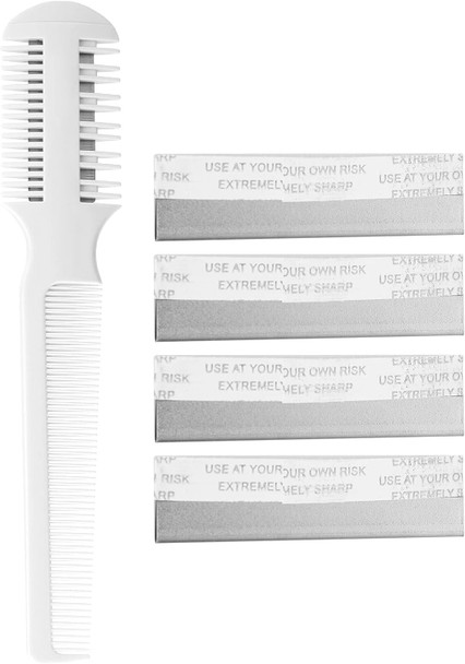 Pet Hair Trimmer Comb, Pet Hair Cutting Comb, Pet Split End Trimmer, Pet Hair Cutting Tools, Grooming Razor Thinning Dog Cat Floating Hair Remover With 5 Blades Pet Hair Trimmer Comb, Pet Hair Cutting Comb, Pet Split End Trimmer, Pet Hair Cutting Tools, Grooming Razor Thinning Dog Cat Floating Hair Remover With 5 Blades