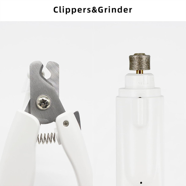 2-In-1 Rechargeable Dog Nail Trimmers Pet Nail Clippers & Grinder With 2 Led Light For Large, Medium, Small Dogs & Cats,Nail Grinder Quiet Sharp With Transparent Nail Storage Box