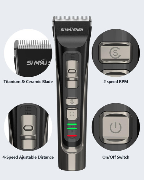 Dog Clippers For Grooming Low Noise Cordless Pet Shaver Rechargeable Hair Trimmer For Puppy Small Medium Large Dogs Cats Pets