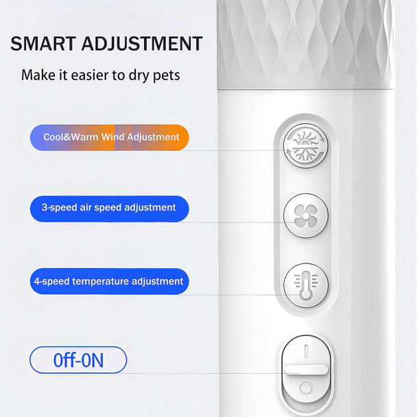 Smarttail Dog Dryer,Dog Hair Dryer QuietPortableLightweight,5 In 1 Dog Blow Dryer For Grooming,Pet Hair Dryer With 4 Nozzles,Pet Dryer For Home Travel Use