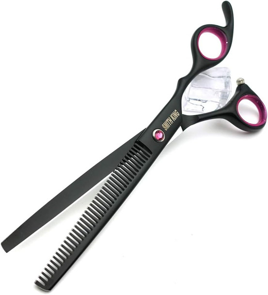 7.0In Professional Pet Grooming Scissors Set,Straight & Thinning & Curved Scissors 4Pcs Set For Dog Grooming (Violet)