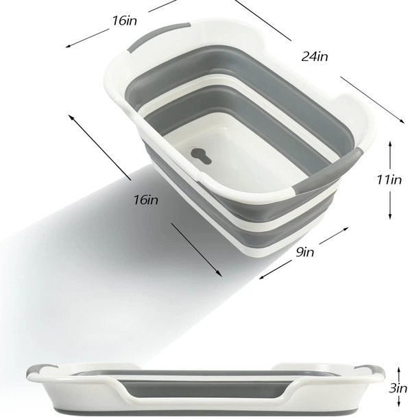 Collapsible Dog Bathtub, Dog Tubs For Bathing, Portable Tub, Dog Wash Tub, Pet Tub And Dog Bath Tub For Dog/Cat/Pet And Puppy Bath Tub, Dog Tub For Pets And Cats (Gray)