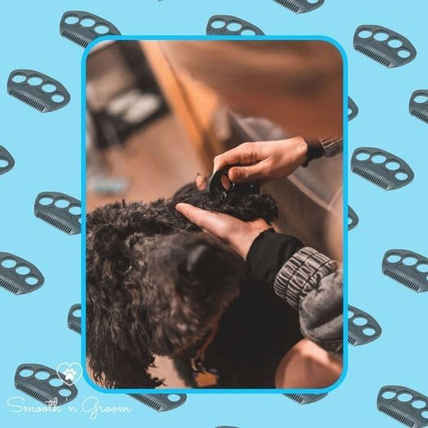 The Fur Hero - Say Goodbye To Tangles, Mats, And Eye Gunk Using Our Guarded Comb With An Embedded Razor Blade, Making Grooming An Easy Bonding Experience, Black
