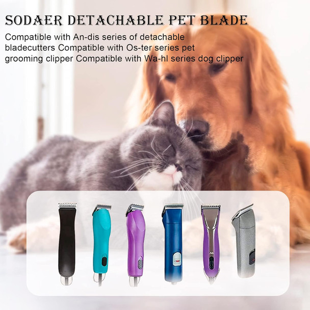 Professional Animal Pet Dog Cat And Horse Cordless Hair Clipper Grooming Kit With 5 In 1 Blade Low Noise & High Power Rechargeable Cordless Pet Grooming Clipper For For Thick Heavy Coats (Blue)