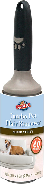 Jumbo Extra Sticky, Adhesive Lint Roller Pet Cat & Dog Hair Remover For Clothes And Furniture, 60 Sheet Ct