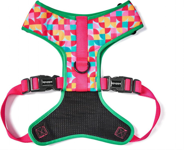 Adjustable Dog Harness - Easy On And Off With Durable Clasp, High-Density Nylon Material, Personalized Cute Pattern For Stylish Boy And Girl Dogs(Summer Vibe, Small(Chest:16-20))