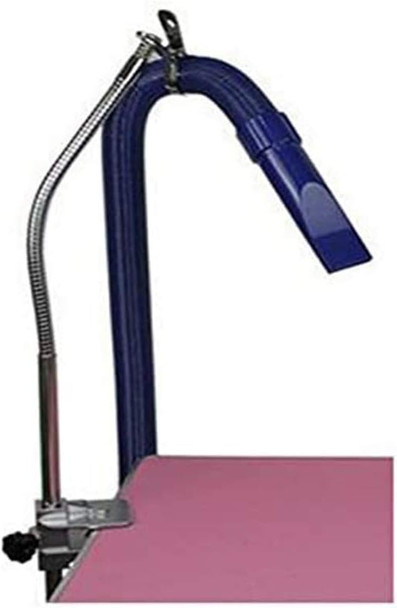 Heavy Duty Dog Pet Grooming Table Hair Dryer Stand Hose Tube Holder Hands- Stainless Steel Groomers Adjustable Third Arm With Clamp