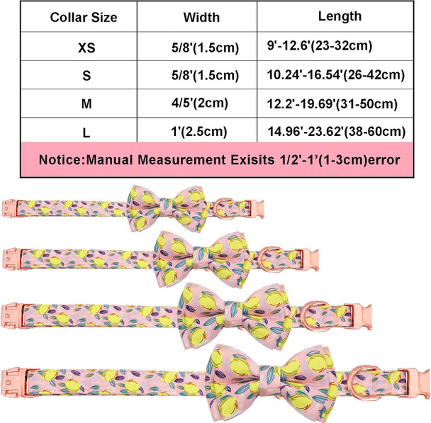 Girl Dog Collar And Leash Sets With Bow Tie, Dog Collar With Detachable Flower With Dog Tag Strong Gold Buckle For Small Medium Large Dogs