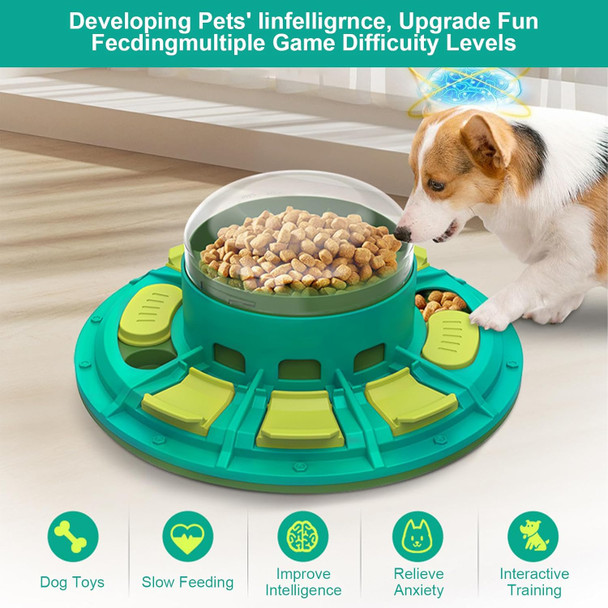 Interactive Dog Food Puzzle Toy & Slow Feeding,3 In 1 Dog Nail Scratch Board With Two Replaceable Sandpaper-Perfect For Small, Medium, And Large Dogs (Style-B)