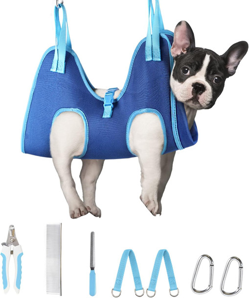 Supet Dog Grooming Hammock Harness For Cats Dogs, Relaxation Pet Grooming Hammock Restraint Dog & Small Animal Leashes Sling For Grooming Dog Grooming Helper For Nail Trimming Clipping Grooming