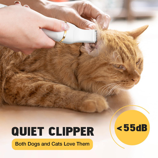 Suprent Dog Clippers For Grooming With 2 Blades, Quiet Small Dog Cat Paw Trimmer, Waterproof Usb Rechargeable Professional Pet Grooming Supplies Tools Cordless Shaver For Paws, Eyes, Ears, Face, Rump