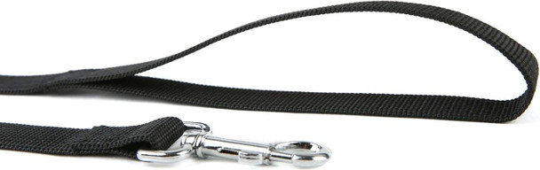 Strong Nylon Dog Leash With 2-Layer, 4 Ft/ 6 Feet Long, 1 Inch Wide For Medium Large Dogs (1'' X 5 Ft, Black)