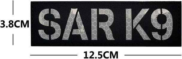 2Pc Reflective Patches Sar K9 Dog Vest Patches Removable Patches With Hook Backing For Animal Vest Harnesses, Collars, Leashes (Black And White) (Color-Reflective)