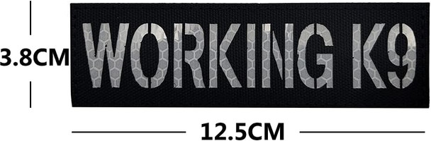 2Pc Reflective Patches Working K9 Dog Vest Patches Removable Patches With Hook Backing For Animal Vest Harnesses, Collars, Leashes (Black And White)