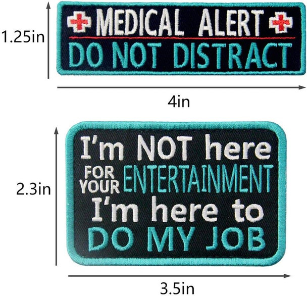 Service Dog Medical Not All Disabilities Are Visible Alert Vest/Harnesses Morale Tactical Patch Embroidered Badge Fastener Hook & Loop Emblem, 6 Pcs, Blue Service Dog Medical Not All Disabilities Are Visible Alert Vest/Harnesses Morale Tactical Patch Embroidered Badge Fastener Hook & Loop Emblem, 6 Pcs, Blue