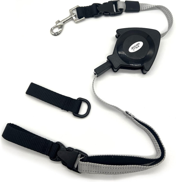 The Buddy System Retract A Buddy - Retractable Hands Waist Belt Leash For Walking, Jogging, Running, Hiking And Training Small Dogs