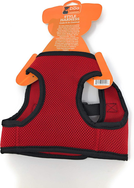 The Dog Walker Medium Style Reflective Harness Red
