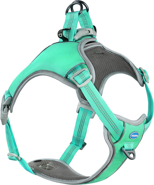 Thinkpet No-Pull Harness, Escape Proof Step-In Reflective Dog Vest Adjustable Breathable Halter Harness With Back/Front Clip For Better Control
