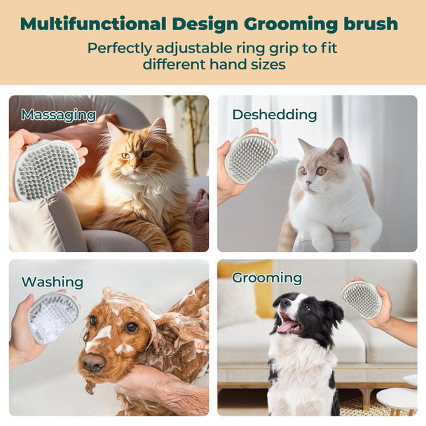 3 In 1 Pet Brush Selfclean Cat Brush With Steam Cat & Dog Bath Supplies Hand Brush Cat Hair Brush & Dog Hair Brush Steam Brush For Cats, Dog Brushes For Grooming (Green) 3 In 1 Pet Brush Selfclean Cat Brush With Steam Cat & Dog Bath Supplies Hand Brush Cat Hair Brush & Dog Hair Brush Steam Brush For Cats, Dog Brushes For Grooming (Green)