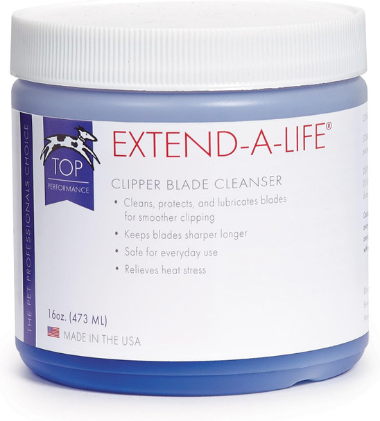 Top Performance Extend-A-Life Blade Rinses — Handy Cleaners For Dog-Grooming Clippers, 16Oz ,Black