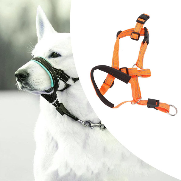 Topincn Pet Headcollar Stops Pets From Pulling, Dog Head Collar Dog Head Halter With Safety Strap For Outdoor Walk Headcollars Collars (L)