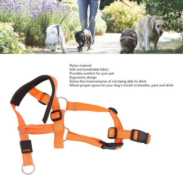 Topincn Pet Headcollar Stops Pets From Pulling, Dog Head Collar Dog Head Halter With Safety Strap For Outdoor Walk Headcollars Collars (L)