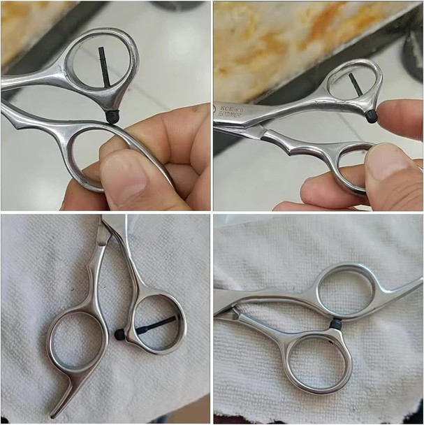 10 Pack Hair Scissor Rubber Silencer Replacement Bumper Barber Shears Stopper Hair Cutting Clipping Cutter Od 3Mm Black Muffler Stick Buffer Bumpers Silicone Grooming Parts Salon Pet Tool