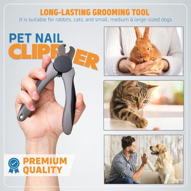 Dog Nail Clippers And Trimmer, Cat Nail Cutter With Safety Guard To Avoid Over Cutting, Pet Grooming Tool With Sharp Blade, Clipper For Dog Nails For Small, Medium & Large Breed Dog Nail Clippers And Trimmer, Cat Nail Cutter With Safety Guard To Avoid Over Cutting, Pet Grooming Tool With Sharp Blade, Clipper For Dog Nails For Small, Medium & Large Breed