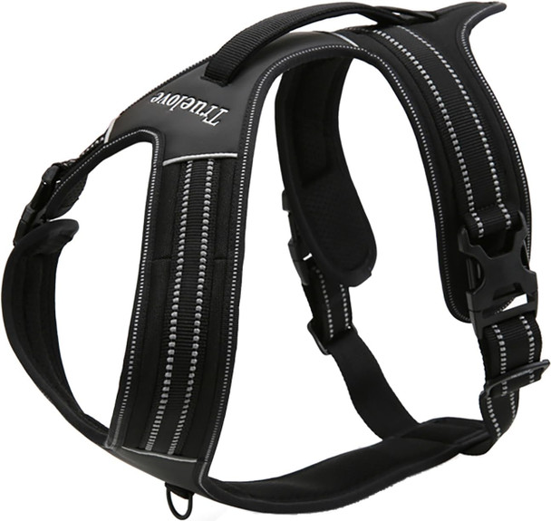 Truelove Reflective Dog Harness With Handle Soft Padded No-Pull Pet Vest, Durable Oxford Outer Layer For Large Breeds Tlh5551