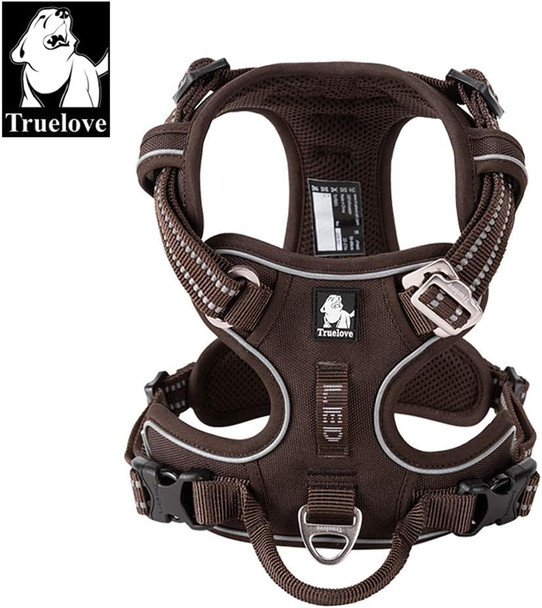 True Love Dog Harness No Pull Nylon Reflective Pet Harness Adjustable Comfortable Control Step-In Brilliant Colors Truelove Tlh56512 Xs