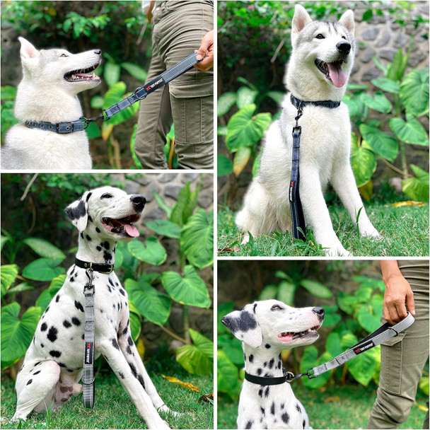 Tuff Pupper Short Dog Leash For Dog Training 12 Inch Perfect For Service Dog Harness & Short Training Leash Traffic Leash Handle W/Padding Short Leash Dog Coupler