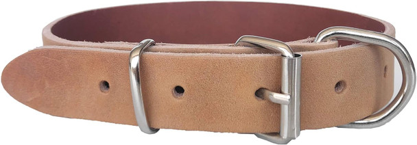 Monodog Premium Leather Dog Collar - Durable And Fashionable Straight Collar For Comfortable Control And Training (Small (9 3/4-12 1/5 (24-31Cm)), Tan)