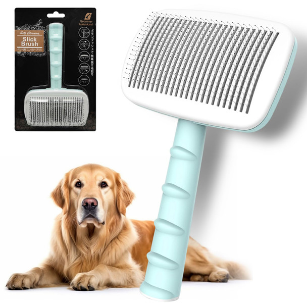 Pet Grooming Brush,Slicker Brush,Cat Brushing,Dog Grooming Brush,Dog Water Fountain,Ppet Health Supplements, Deshedding Tool For Dogs And Cats,Pet Hair Remover Brush,Professional Brush(Blue)