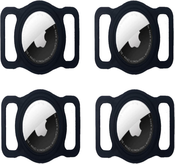 4 Pack - Airtag Dog Collar Holder Waterproof Air Tag Collar Attachment For Pet Safety Works With Iphone Gps Tracking Dog Cat Leash Harness Muzzle Hunting Packs Tether