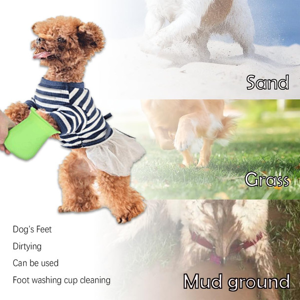 Dog Paw Cleaner，Dogs Washer，Suitable For Large, Medium, And Small Dogs,Silicone Material Is Easy To Carry，Clean The Mud On Pet Legs，Clean The Mud On Pet Legs，Green，1Pc.