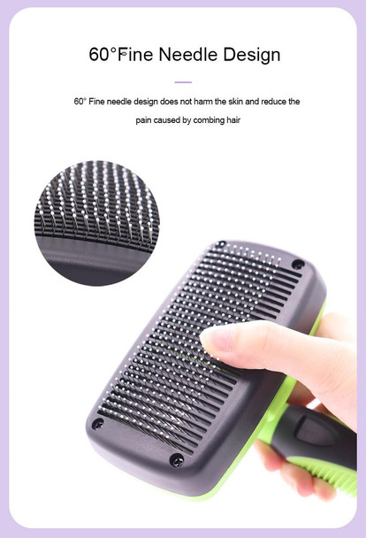 Cat Steam Brush,3 In 1 Pet Hair Removal Comb, Self-Cleaning Spray Cat Brush For Shedding,Steamy Pet Brush With Release Button And Tank - Suitable For Long And Short Hair Dogs And Cats, White