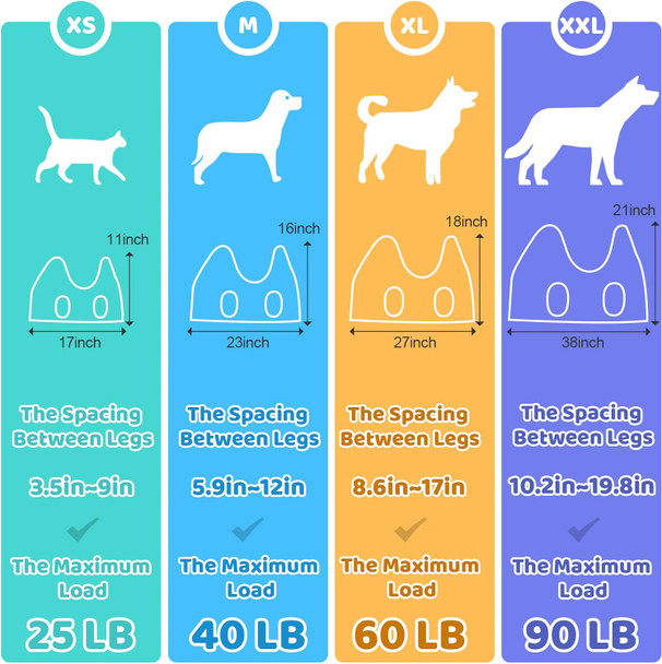 Pet Grooming Hammock Harness With Nail Clippers/Trimmer, Nail File, Comb, Cute Printed Breathable Cats & Dogs Hammock Sling For Grooming (Xl, Black)