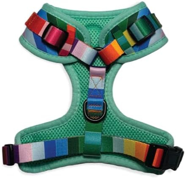 Modern Rainbow Pet Harness Size Large Dog Or Puppy Soft Harness With Safe, No Pulling, Large Chest Size 22 To 32 Inches (Lg)