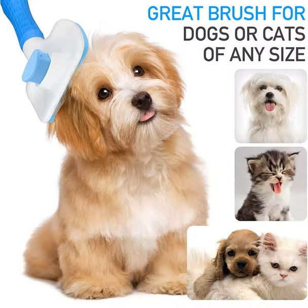 Cat Grooming Brush, Cat Fur Brush, Pet Hair Brush, Dog Grooming Brush, Dog Slicker Brushes For Grooming, Tool Gently Removes Loose Undercoat, Brush For Pet Massage (Pink)