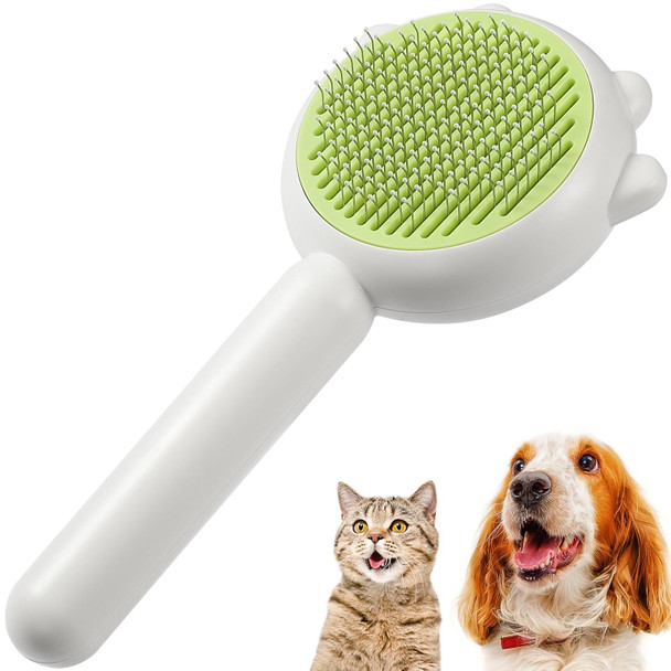 Dog Brush For Short Haired Dogs, Deshedding Brush For Cats, Cat Grooming Brush, Small Slicker Brush With Soft Round Rubber, Ideal For Small Short Haired Dogs Or Cats, Green