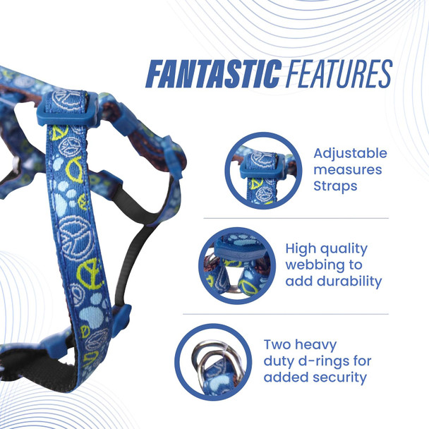 Dog Harness For Puppies, Make Your Walks Easy And Stress- With No Pull Dog Harness, A Stylish And Secure Dog Easy Walk Harness For Your Puppy (Blue)