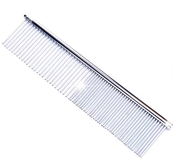 Stainless Steel Pet Grooming Comb Tool For Dogs And Cats, Silver