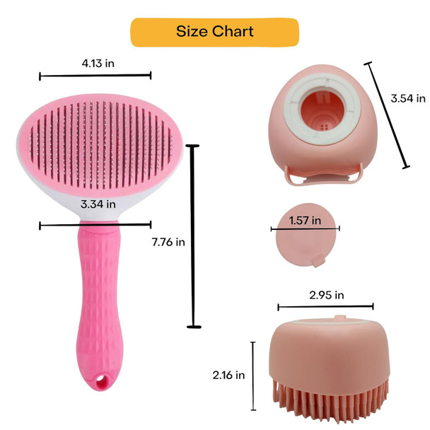 Cat Grooming Brush - Cat Brush For Long Haired Cats - Pet Hair Brush - Pet Brush For Cats - Dog Hair Brush - Slicker Brush For Cats - Dog Grooming Brush - Cat Brushes For Indoor Cats - Pet Brush