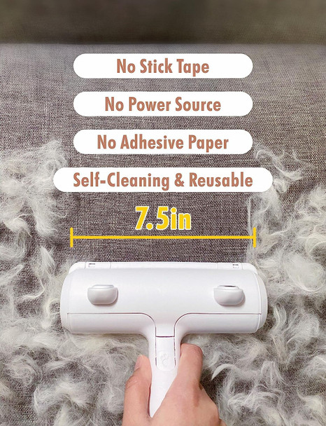 Pet Hair Remover And Reusable Lint Roller - Cat And Dog Hair Remover For Furniture, Multi-Surface Fur Removal Tool, Car Seats And Clothing